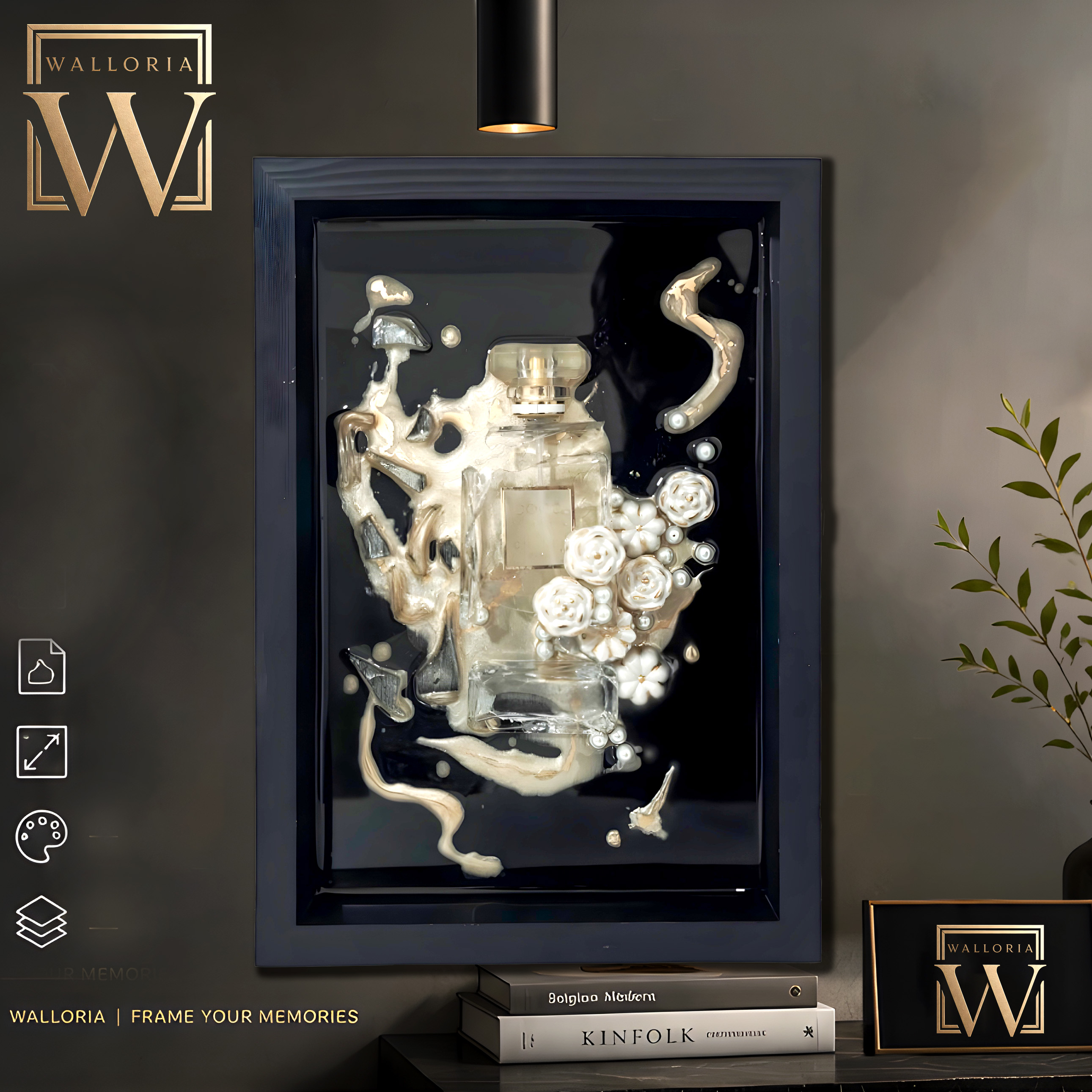 تابلو شیشه عطر ادکلن شکسته رزینی کوکو شنل (COCO CHANEL) 24 در 34 کد 2434102